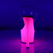 Load image into Gallery viewer, ADORE-708UV 7&quot; Heel Clear Neon Pink Pole Dancing Shoes