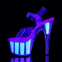 Load image into Gallery viewer, ADORE-708UVG 7 Inch Clear Neon Opal Glitter Pole Dancer Shoe