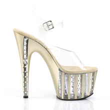 Load image into Gallery viewer, ADORE-708VLRS 7&quot; Heel Clear and Gold Pole Dancing Platforms