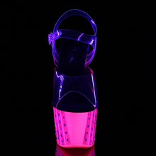 Load image into Gallery viewer, ADORE-708VLRS 7&quot; Heel Clear Neon Hot Pink Strippers Shoes