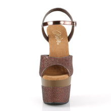 Load image into Gallery viewer, ADORE-709-2G 7 Inch Coffee Multi Glitter Pole Dancer Shoes