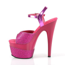 Load image into Gallery viewer, ADORE-709-2G 7&quot; Heel Fuchsia Metalic PU Pole Dancer Shoes