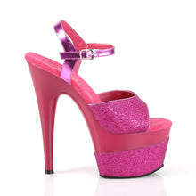 Load image into Gallery viewer, ADORE-709-2G 7&quot; Heel Fuchsia Metalic PU Pole Dancer Shoes