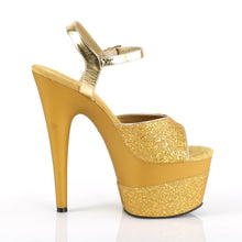 Load image into Gallery viewer, ADORE-709-2G 7 Inch Heel Gold Glitter Pole Dancing Platforms