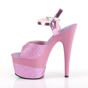 ADORE-709-2G 7" Heel Lavender Multi Glitter Pole Dancer Shoe