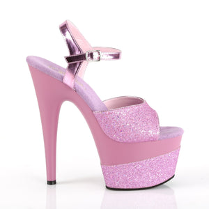 ADORE-709-2G 7" Heel Lavender Multi Glitter Pole Dancer Shoe