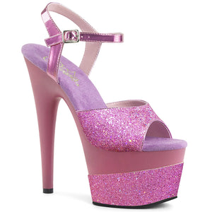 ADORE-709-2G 7" Heel Lavender Multi Glitter Pole Dancer Shoe