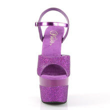 Load image into Gallery viewer, ADORE-709-2G 7&quot; Heel Purple Multi Glitter Pole Dancing Shoes