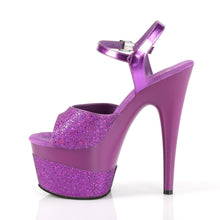 Load image into Gallery viewer, ADORE-709-2G 7&quot; Heel Purple Multi Glitter Pole Dancing Shoes