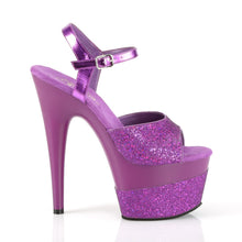 Load image into Gallery viewer, ADORE-709-2G 7&quot; Heel Purple Multi Glitter Pole Dancing Shoes