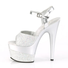 Load image into Gallery viewer, ADORE-709-2G 7&quot; Heel Silver Glitter Pole Dancing Shoes