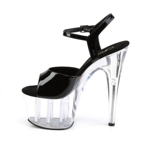 ADORE-709 7" Heel Black Patent Pole Dancing Platforms