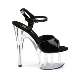 ADORE-709 7" Heel Black Patent Pole Dancing Platforms