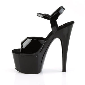 ADORE-709 7" Heel Black Patent Pole Dancing Platforms