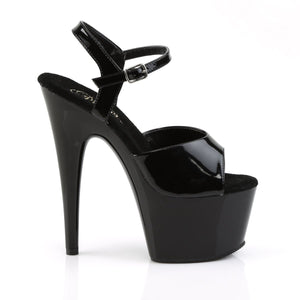 ADORE-709 7" Heel Black Patent Pole Dancing Platforms