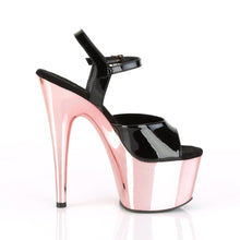 Load image into Gallery viewer, ADORE-709 7&quot; Heel Black Rose Gold Chrome Strippers Shoes