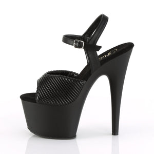 ADORE-709 7 Inch Heel Black Quilted Pole Dancing Platforms