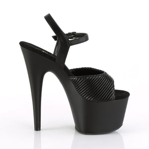 ADORE-709 7 Inch Heel Black Quilted Pole Dancing Platforms