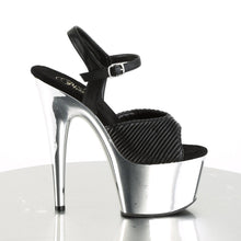 Load image into Gallery viewer, ADORE-709 7&quot; Heel Black Silver Chrome Pole Dancing Platforms