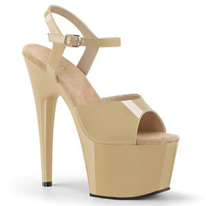 ADORE-709 7" Heel Cream Patent Pole Dancing Platforms