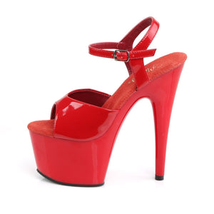 ADORE-709 Pleasers 7 Inch Heel Red Pole Dancing Platforms