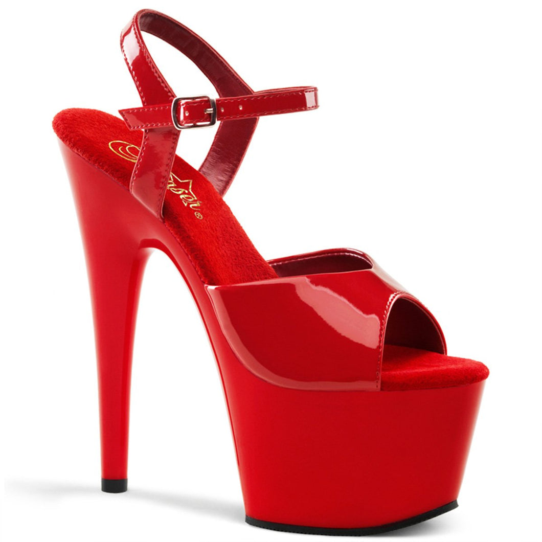 ADORE-709 Pleasers 7 Inch Heel Red Pole Dancing Platforms