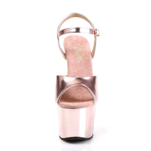 Load image into Gallery viewer, ADORE-709 Pleasers 7&quot; Heel Rose Gold Pole Dancing Platforms