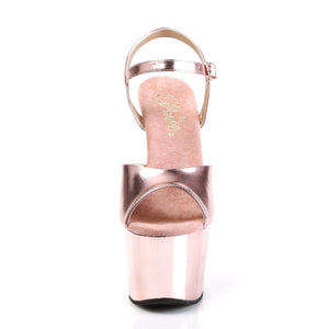 ADORE-709 Pleasers 7" Heel Rose Gold Pole Dancing Platforms