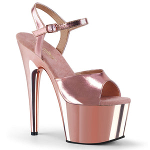 ADORE-709 Pleasers 7" Heel Rose Gold Pole Dancing Platforms