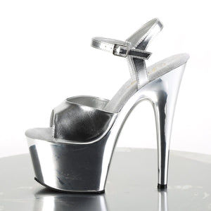 ADORE-709 Pleasers 7 Inch Heel Silver Pole Dancing Platforms