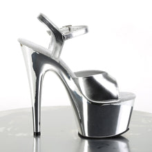 Load image into Gallery viewer, ADORE-709 Pleasers 7 Inch Heel Silver Pole Dancing Platforms