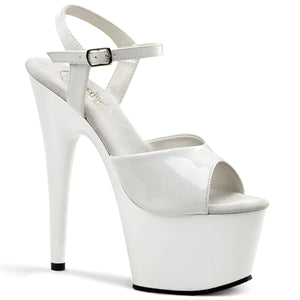 ADORE-709 Pleasers 7 Inch Heel White Pole Dancing Platforms