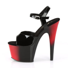 Load image into Gallery viewer, ADORE-709BR Pleaser 7&quot; Heel Black and Red Pole Dancing Shoes