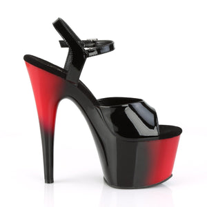 ADORE-709BR Pleaser 7" Heel Black and Red Pole Dancing Shoes