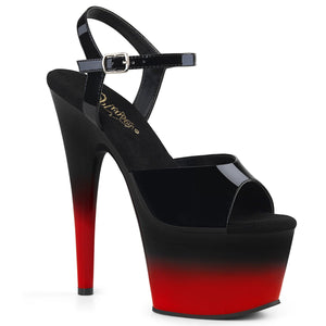 ADORE-709BR-H Pleaser 7" Heel Black Patent Pole Dancing Shoe