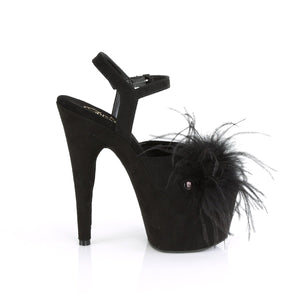 ADORE-709F Pleaser 7 Inch Heel Black Pole Dancing Shoes