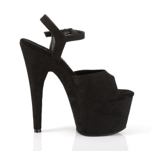 ADORE-709FS Pleaser 7 Inch Heel Black Pole Dancing Shoes