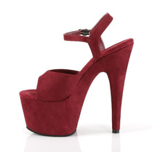 Load image into Gallery viewer, ADORE-709FS Pleaser 7 Inch Heel Burgundy Pole Dancing Shoes