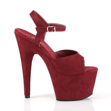 Load image into Gallery viewer, ADORE-709FS Pleaser 7 Inch Heel Burgundy Pole Dancing Shoes