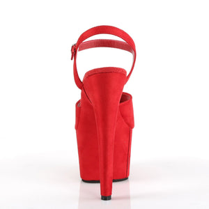 ADORE-709FS Pleaser 7" Heel Red Pole Dancing Shoes