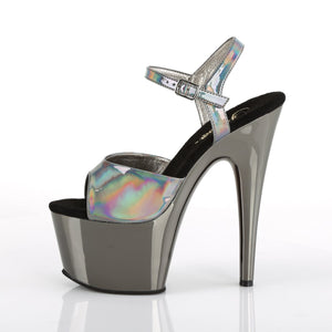 ADORE-709HGCH Pleaser 7 Inch Heel Pewter Pole Dancing Shoes