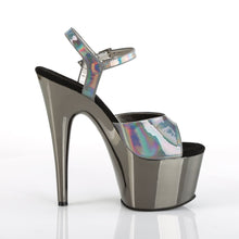 Load image into Gallery viewer, ADORE-709HGCH Pleaser 7 Inch Heel Pewter Pole Dancing Shoes