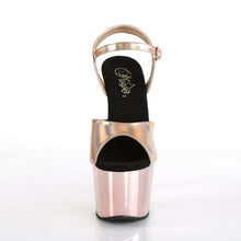 Load image into Gallery viewer, ADORE-709HGCH 7&quot; Heel Rose Gold Holo Sexy Sandals