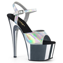 Load image into Gallery viewer, ADORE-709HGCH 7&quot; Heel Silver Hologram Sexy Sandals