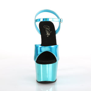 ADORE-709HGCH 7" Heel Turquoise Hologram Pole Dancer Sandals