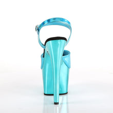 Load image into Gallery viewer, ADORE-709HGCH 7&quot; Heel Turquoise Hologram Pole Dancer Sandals