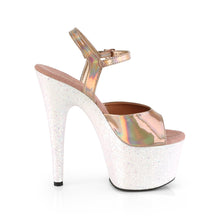 Load image into Gallery viewer, ADORE-709HGG 7 Inch Heel Rose Gold Holo Sexy Sandals