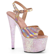 Load image into Gallery viewer, ADORE-709HGG 7 Inch Heel Rose Gold Holo Sexy Sandals