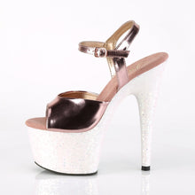 Load image into Gallery viewer, ADORE-709LG 7&quot; Heel Rose Gold Metallic Sexy Sandals