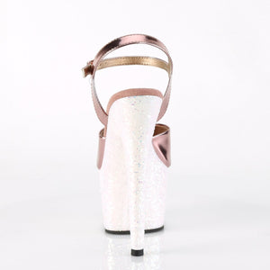 ADORE-709LG 7" Heel Rose Gold Metallic Sexy Sandals